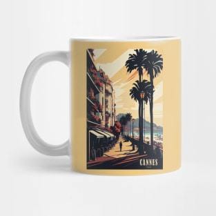 Cannes, France, Vintage Travel Poster Mug